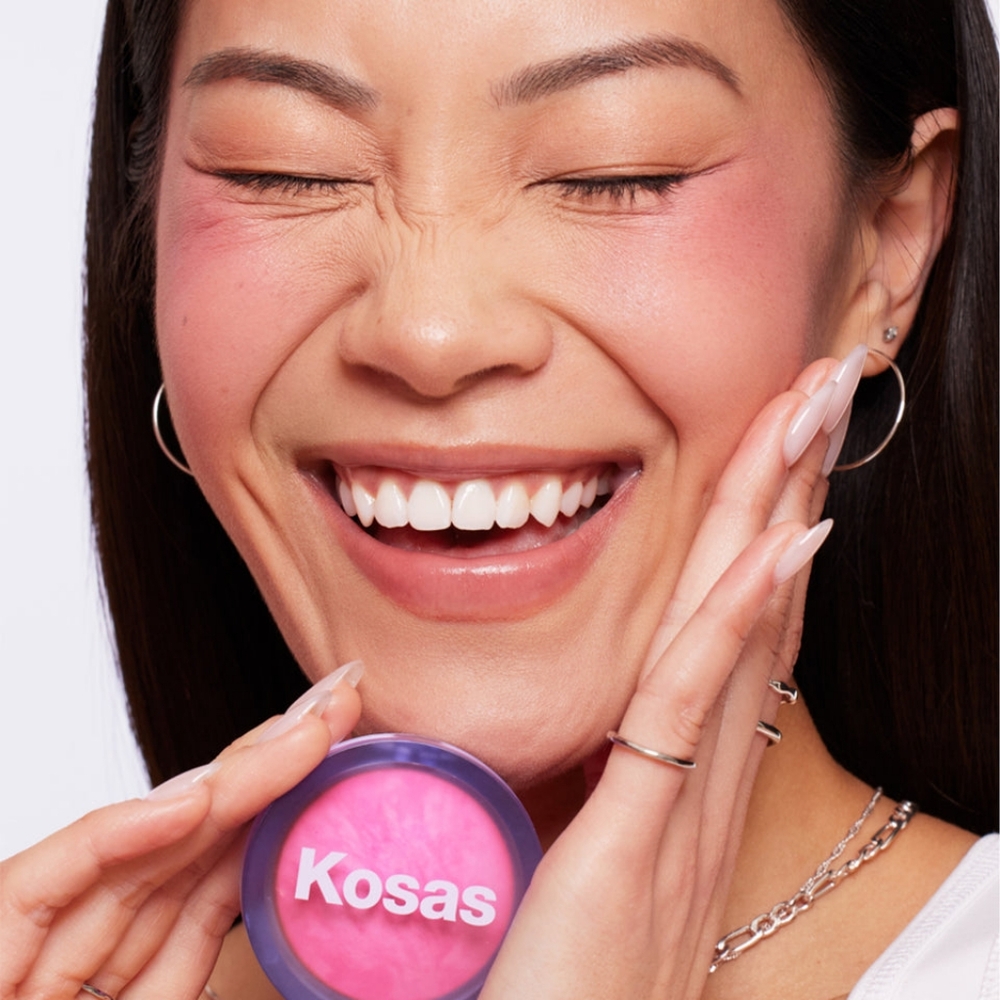 Kosas Brightening Blush & Illuminator In Butterflies (Cool Baby Pink)